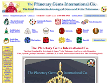 Tablet Screenshot of planetarygems.com